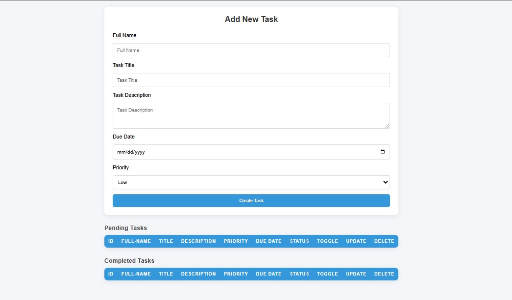 Task Manager CRUD App Preview